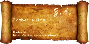 Zombai Anita névjegykártya